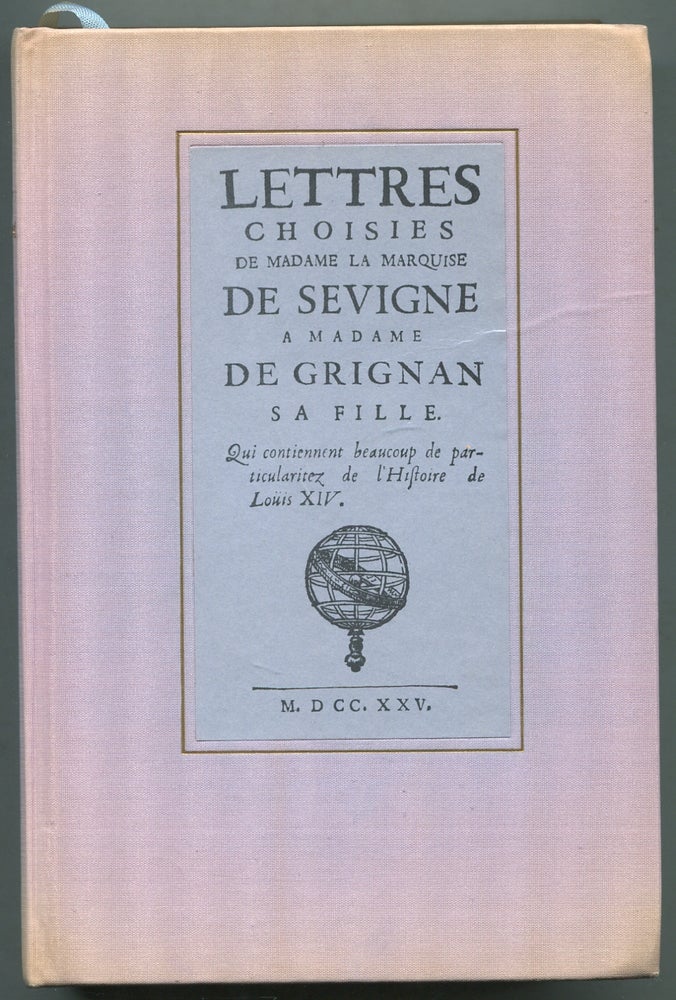 Item #410340 Lettres Choisies De Madame La Marquise De Sévigné à Madame De Grignan Sa Fille