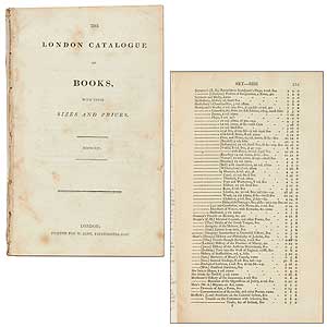 Item #410562 The London Catalogue of Books, with their Sizes and Prices. MDCCCXIV