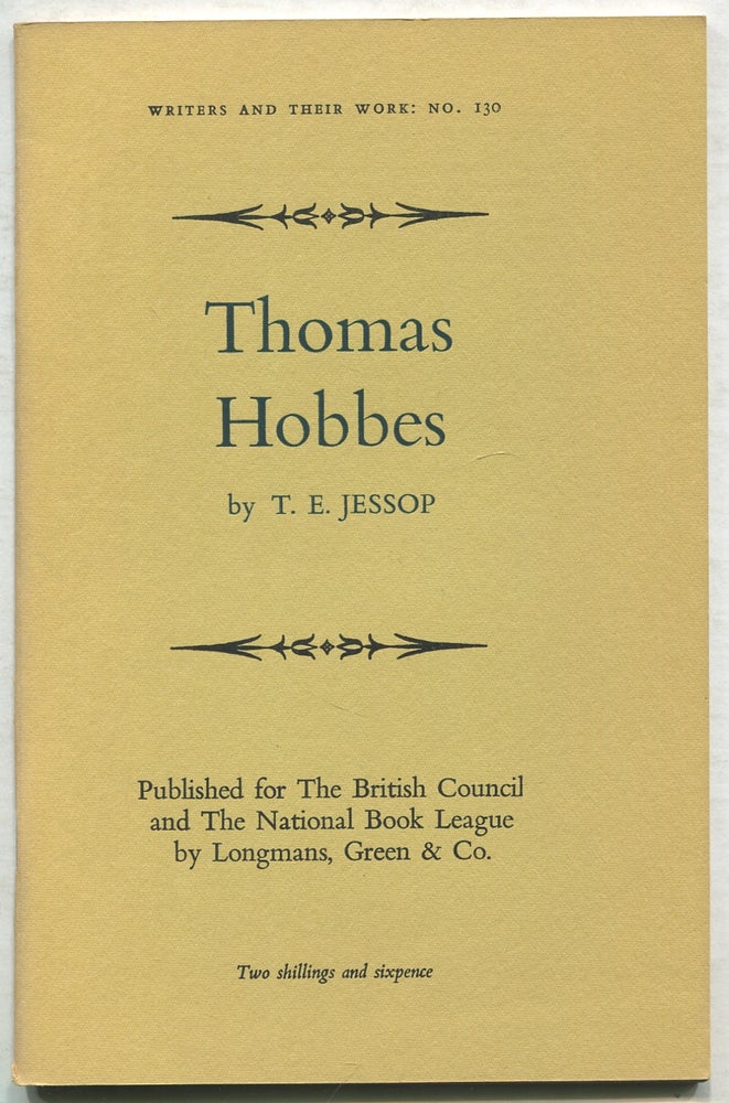 Item #410752 Thomas Hobbes. T. E. JESSOP.