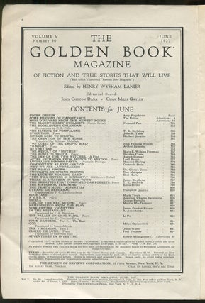 Item #410793 "The Inn of the Two Witches" in The Golden Book Magazine: June 1927, Volume V,...