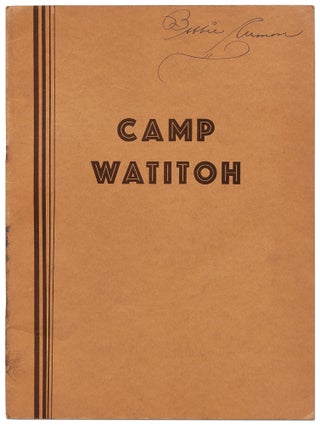 Item #410848 [Archive]: Camp Watitoh 1939. Barbara "Bobby" ARMON