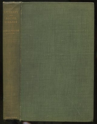 Item #410943 Literary and Social Essays. George William CURTIS