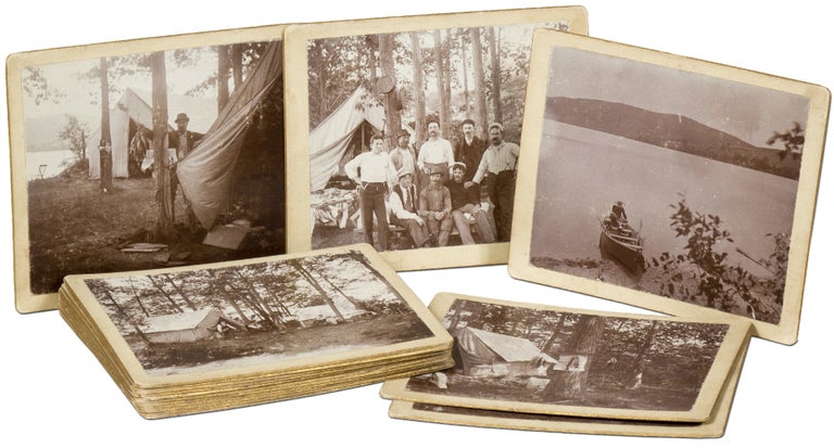 Photographs]: Sixteen Images of a Fishing Camp. Circa 1905