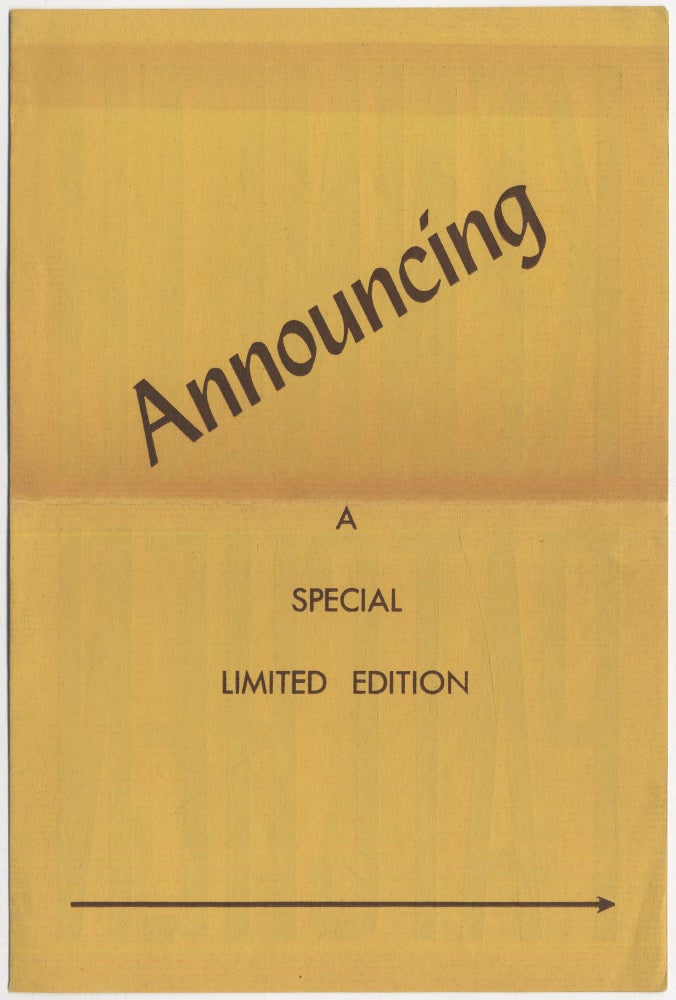 Item #411639 (Prospectus): Announcing a Special Limited Edition (Sleepers Awake). Kenneth PATCHEN.
