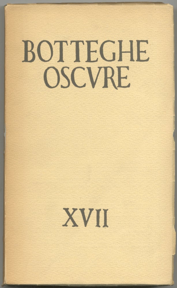 Item #411680 Botteghe Oscure XVII