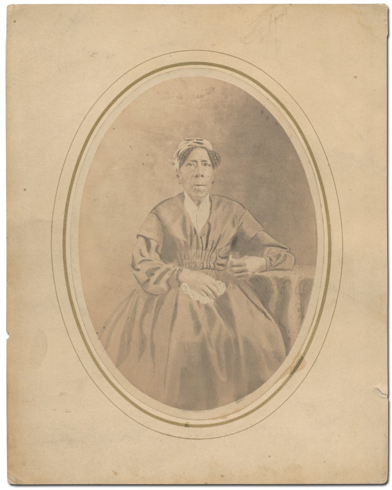 Item #412310 Salt Print Photograph of an Elderly African-American Woman.