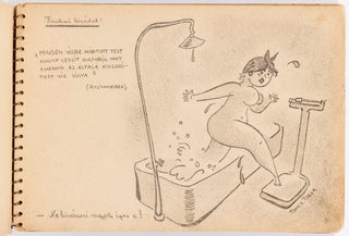 Risqué Hungarian Art Sketchbook. Circa 1950