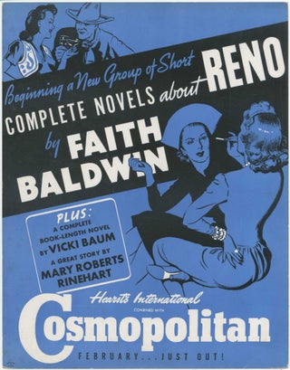Item #412632 (Broadside): Cosmopolitan. Beginning a New Group of Short Novels about Reno by Faith...