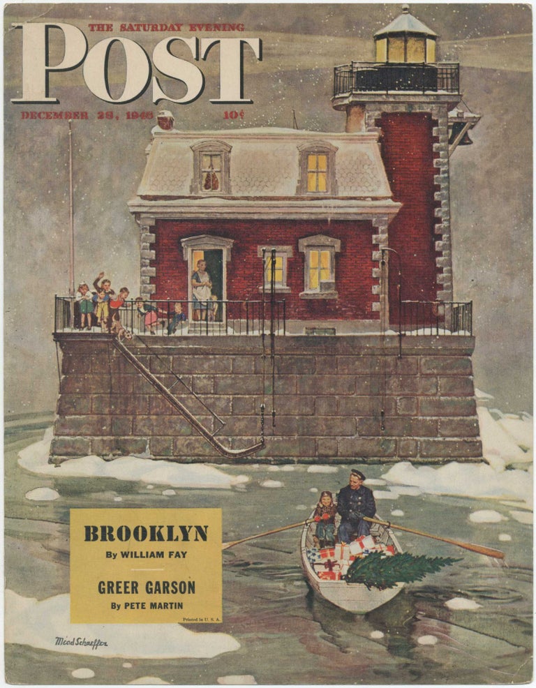 Broadside): The Saturday Eventing Post. December 28, 1946. Brooklyn by William Fay. Greer Garson. Mead SCHAEFFER.