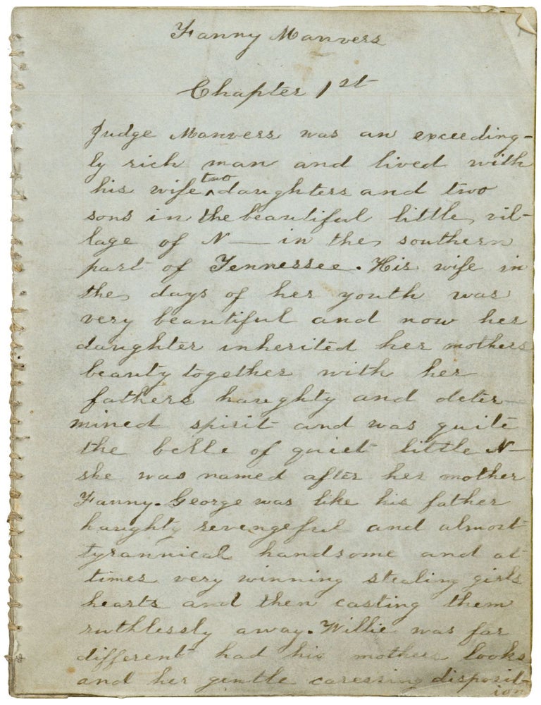 Item #412908 [Manuscript story]: "Fanny Manvers"