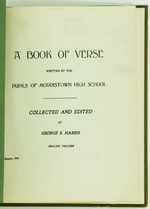 A Book of Verse written by the Pupils of Morristown High School