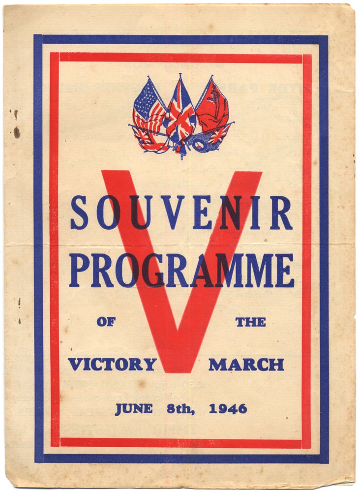 Item #413085 Souvenir Programme of the Victory March June 8th, 1946