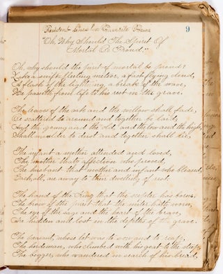 Nineteenth Century Commonplace Book with poetry, fiction, and memorials written in and about Gold Hill, Nevada