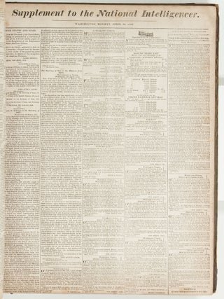 Daily National Intelligencer, 1813–1868 (58 volumes)