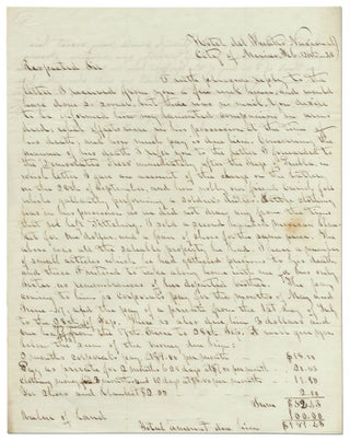 Mexican-American War]: Autograph Letter Signed. Colonel Thomas A. ZEIGLER.
