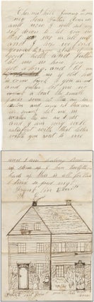 Item #413724 Autograph Letter Signed with Drawing of a House in Chestnut Hill, Pennsylvania....