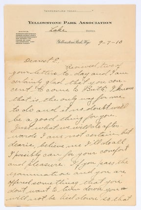 [Letters]: Letters from a Stagecoach Driver to his Fiancé (and later Wife) during various parts of his life, but mostly from 1909 to 1910