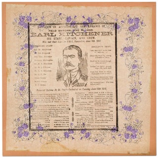 Item #413914 [Broadside napkin]: Souvenir In Affectionate Remembrance of Field Marshall Rt. Hon....