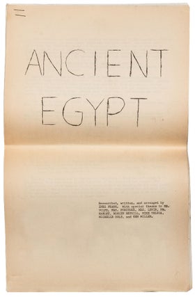 Item #414025 Ancient Egypt. Inez FRANK