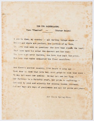 [Scrapbook]: World War I Poetry