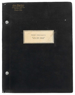 Item #414395 [Playscript]: Ernest Hemingway's Scenes of "Love and Death" Arranged for the Stage...