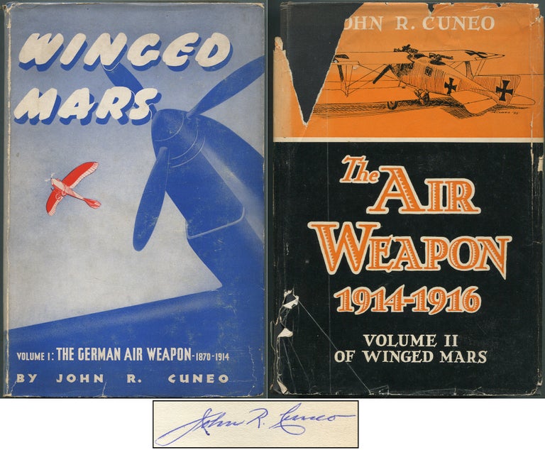 Item #414592 Winged Mars: Volume I: The German Air Weapon, 1870-1914 [and] Volume II: The Air Weapon, 1914-1916. John R. CUNEO.