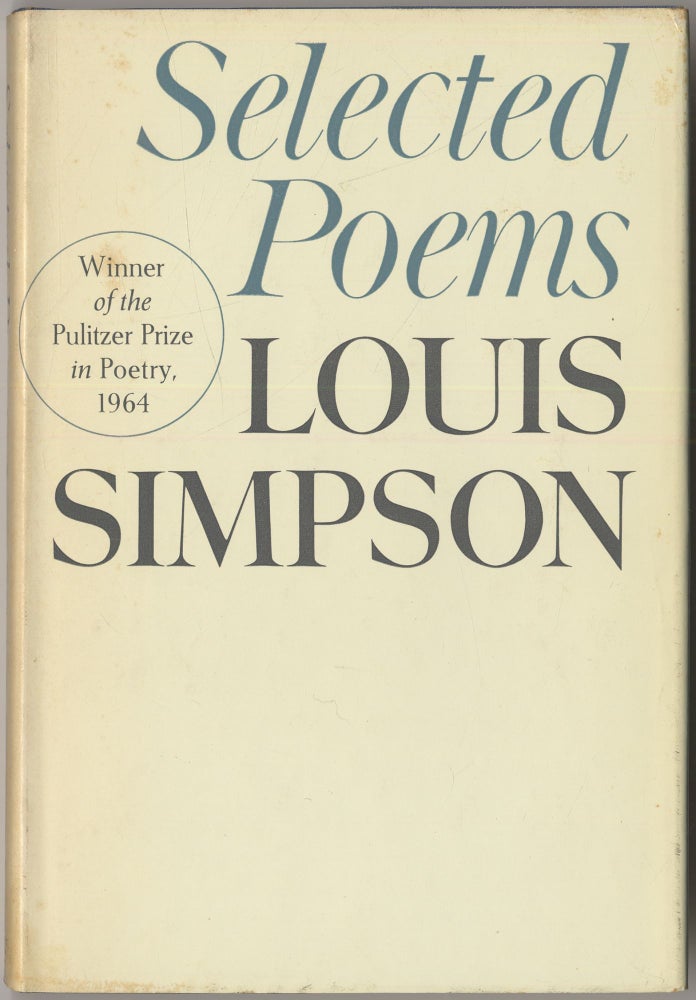 Item #415038 Selected Poems. Louis SIMPSON.