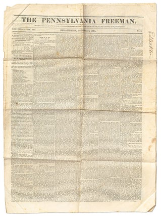 Item #415151 [The Christiana Riot Trial]: The Pennsylvania Freeman. December 4, 1851. New Series...