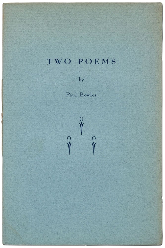 Item #415591 Two Poems. Paul BOWLES.