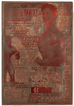 Electrotype and Printing Blocks Featuring Male Body Building Advertisements from the 1920s-1950s