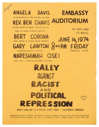Item #415804 [Broadside]: Rally Against Racist and Political Repression... North Carolina is a...