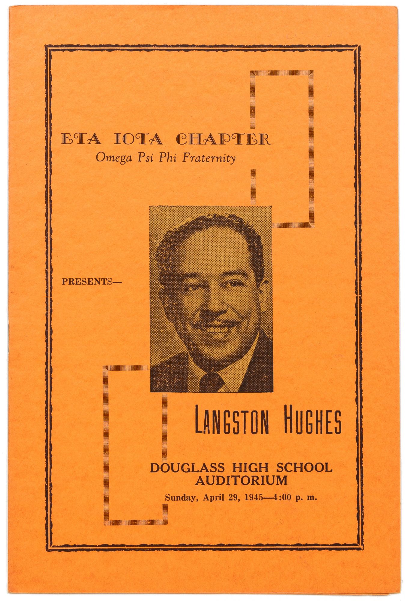 ETA Iota Chapter Omega Psi Phi Fraternity Presents Langston Hughes by Langston HUGHES on Between the Covers