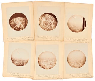 Item #416302 Six No. 1 Kodak Photos of Paris and the Eiffel Tower Taken from the Paris Balloon, 1889