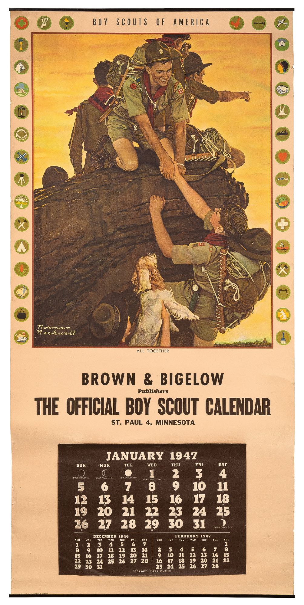 Poster and Calendar : Boys Scouts of America: All Together | Norman ...