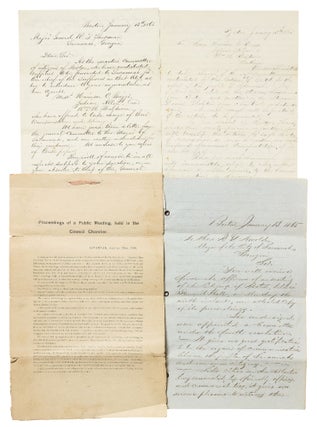 Item #416887 Archive of a Savannah, Georgia Relief Effort in January 1865. William H. BALDWIN