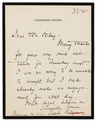 [Archive]: Letters from a Female Philanthropist to Louis Wiley at The New York Times