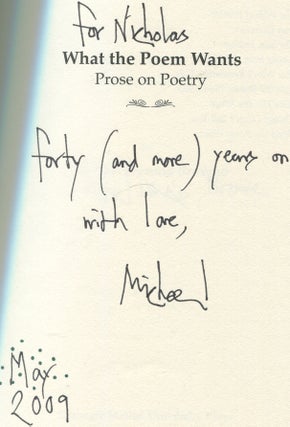 What the Poem Wants: Prose on Poetry