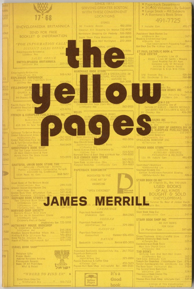 Item #418068 The Yellow Pages: 59 Poems. James MERRILL.