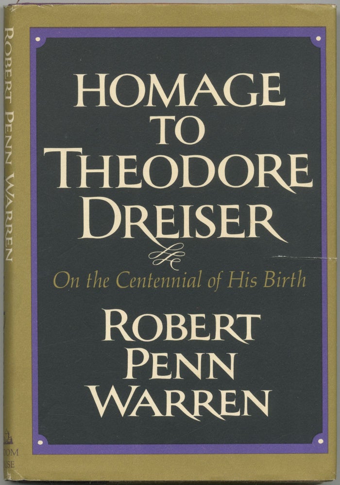 Item #418300 Homage to Theodore Dreiser. Robert Penn WARREN.