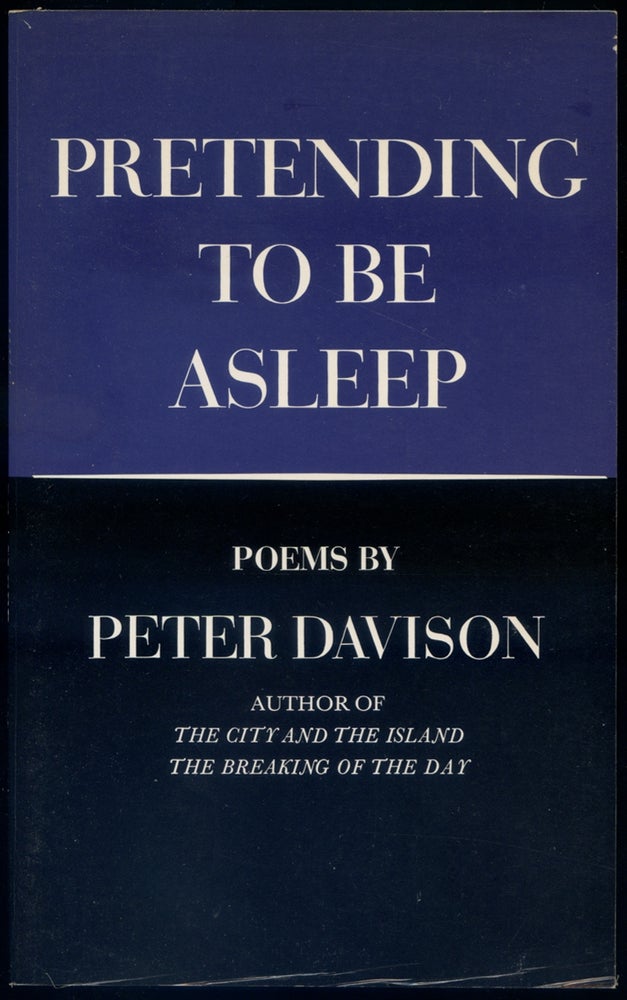 Item #418668 Pretending to be Asleep. Peter DAVISON.