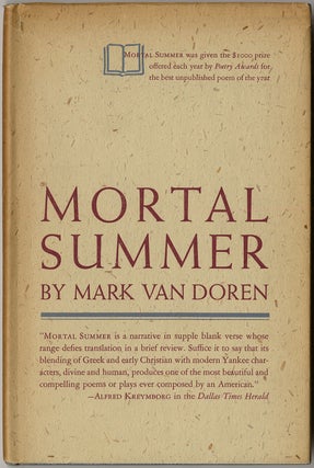 Item #418919 Mortal Summer. Mark Van DOREN