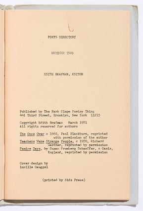 Poets Directory. No. 1 & 2