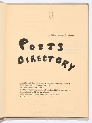Poets Directory. No. 1 & 2