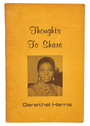 Item #420281 Thoughts to Share. Genethel HARRIS