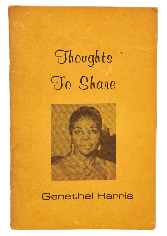 Item #420281 Thoughts to Share. Genethel HARRIS.
