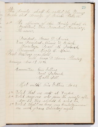 [Manuscript, caption title]: Records of the Centennial Base Ball Club of Laurel Glen, Conn. [1876]