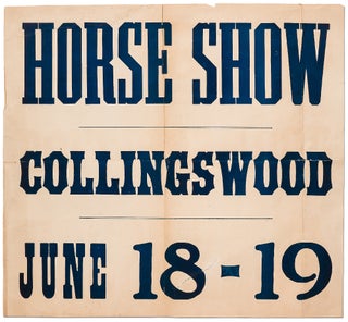 Item #420678 [Broadside]: Horse Show. Collingswood. June 18-19