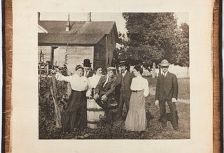 [Salesman's Samples]: Three Photographic Portraits of a Rural American Family, a Woman, and a Boy: Printed on Silk, circa late 1890s