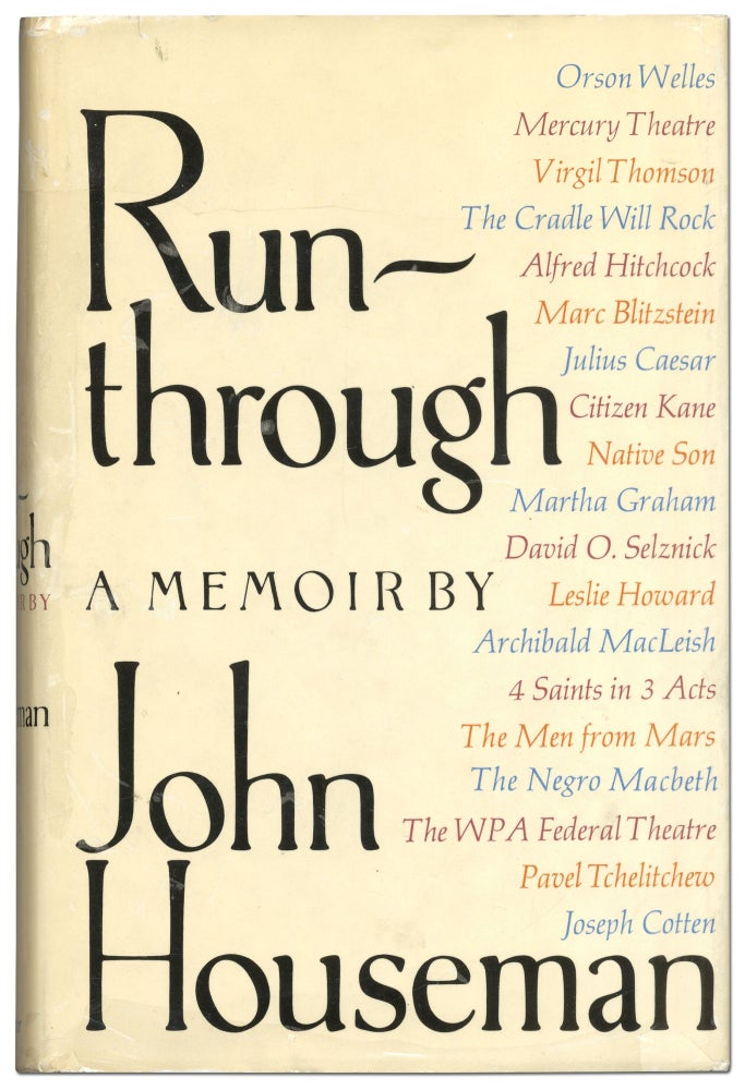 Item #421186 Run-Through: A Memoir. John HOUSEMAN.