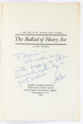 The Ballad of Hairy Joe: A Radio Play for the Advanced Study of English